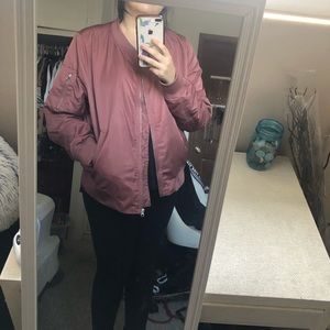 Mauve bomber jacket